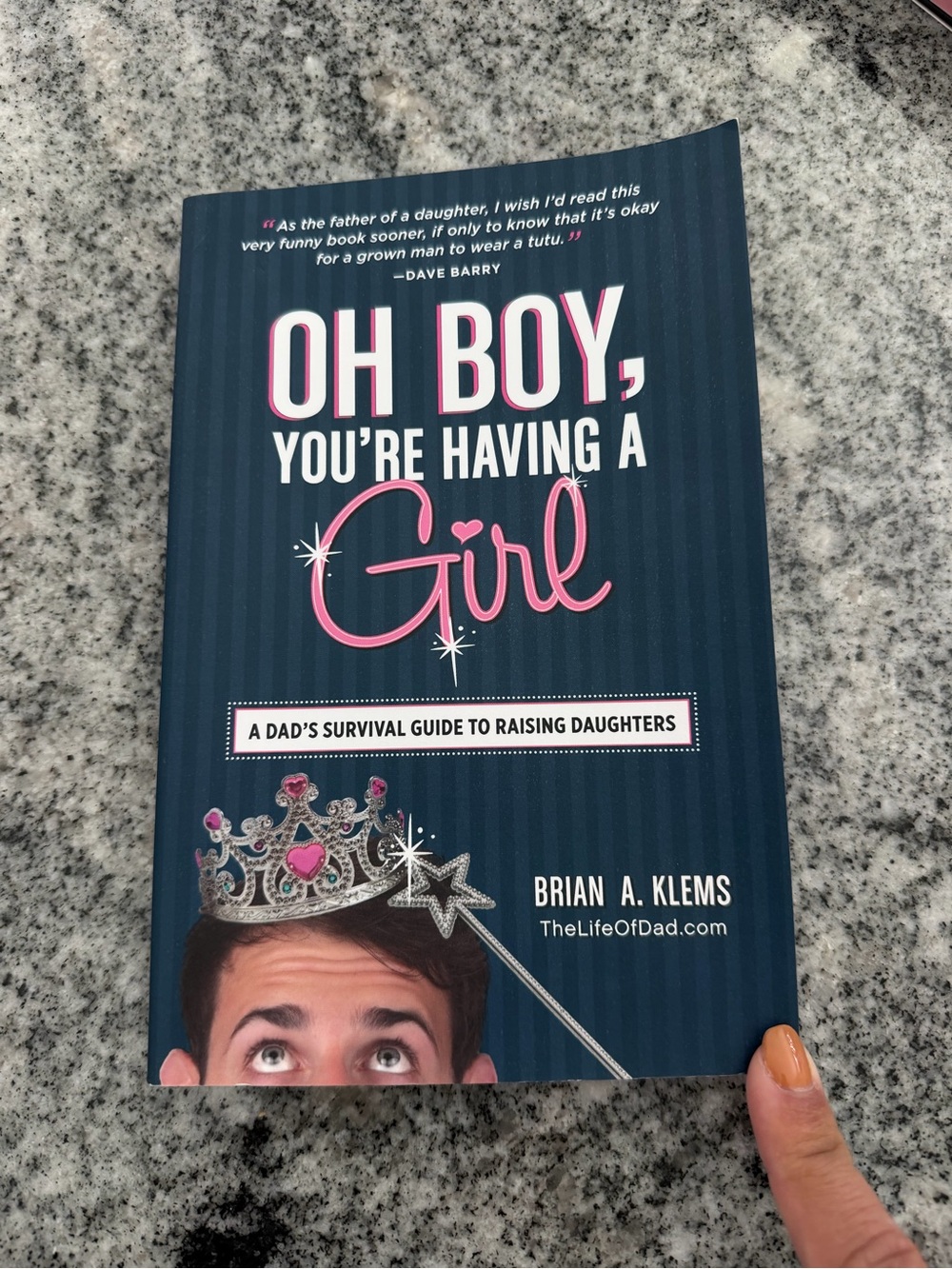 Oh Boy, You're Having a Girl by Brian A. Klems - Navy & Pink Book